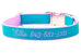 "Ruff-N-Tuff" Teal on Lavender Everyday Dog Collar - Crew LaLa