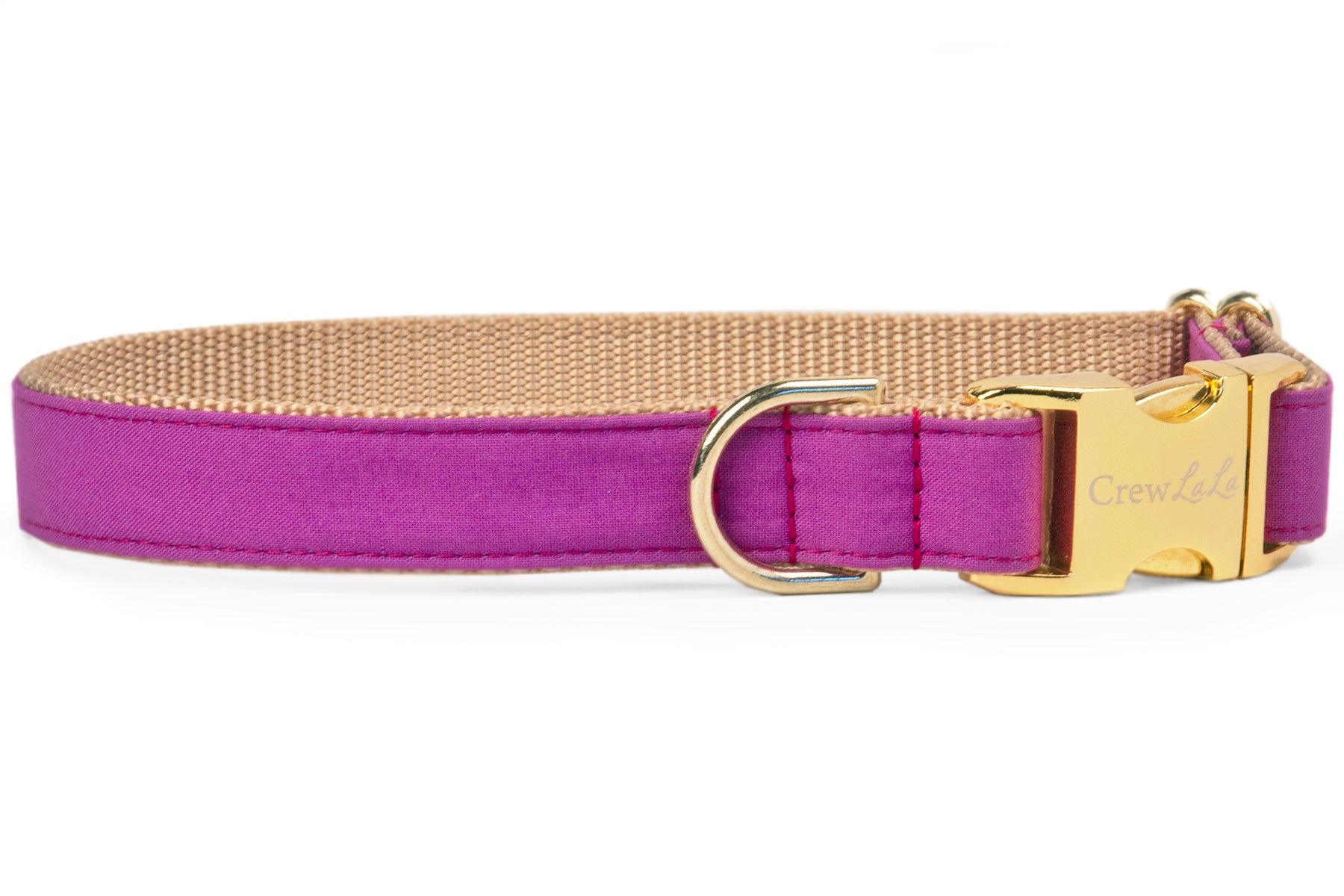 Geranium Purple Bow Tie Dog Collar - Crew LaLa