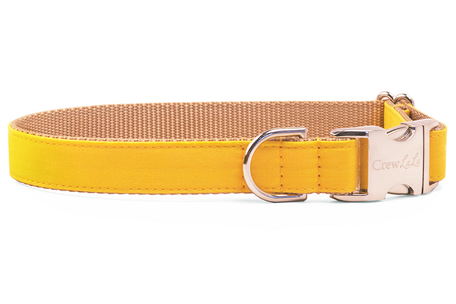 Golden Yellow Belle Bow Dog Collar - Crew LaLa