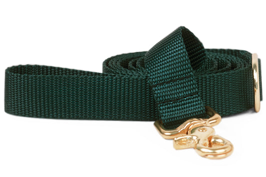 Hunter Green Webbing Leash - Crew LaLa