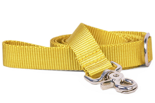 Mustard Yellow Webbing Leash - Crew LaLa