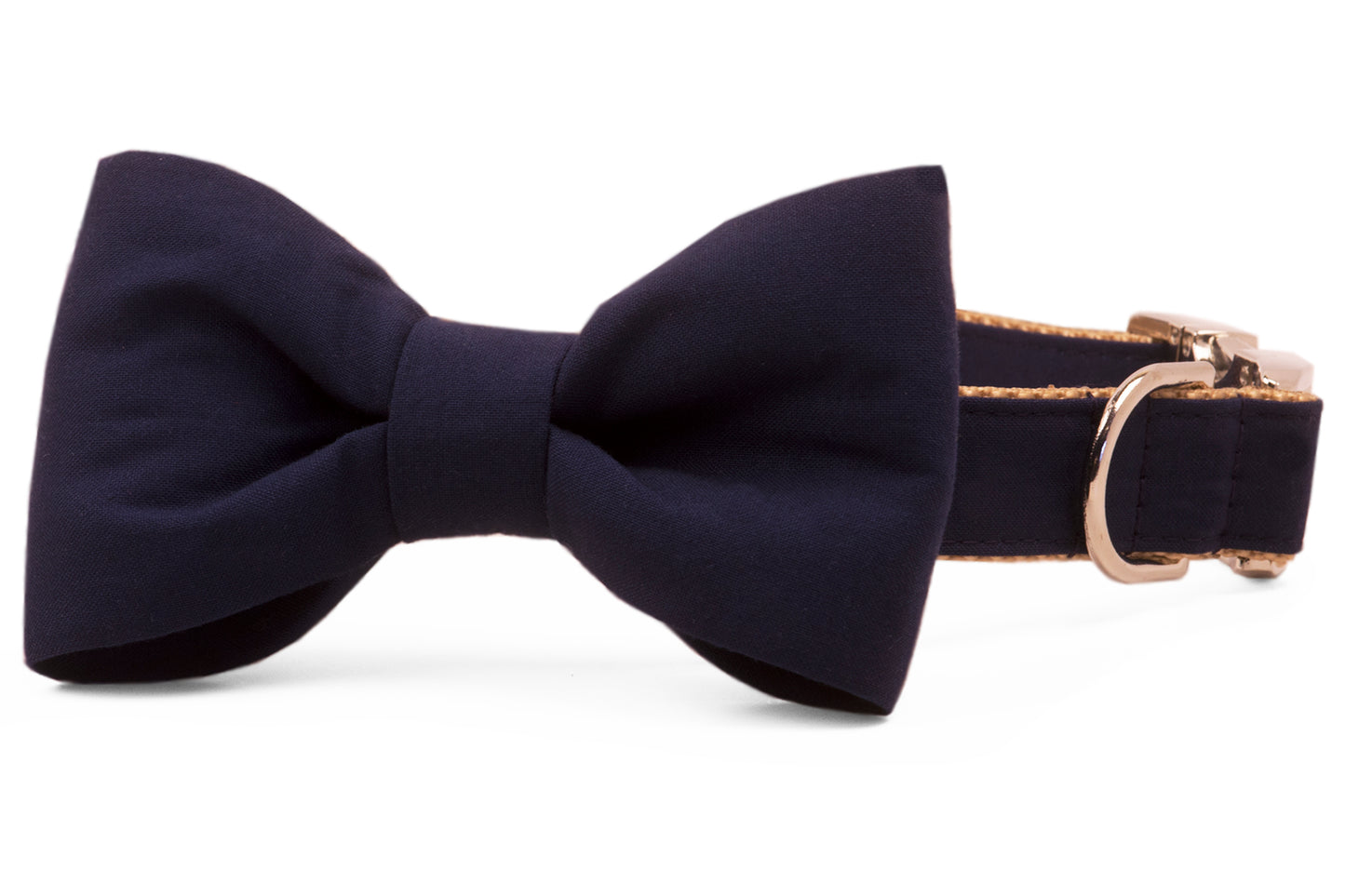 Navy Blue Bow Tie Dog Collar - Crew LaLa