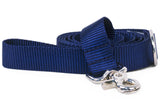 Navy Blue Webbing Dog Leash