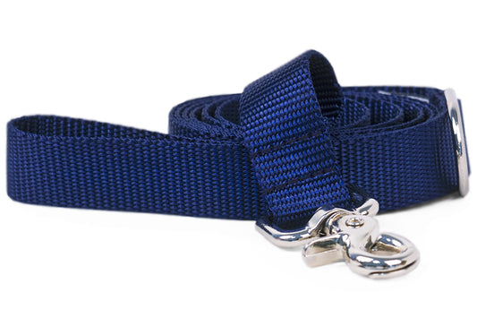 Navy Blue Webbing Leash - Crew LaLa