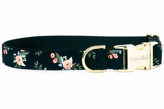 Noir Bouquet Dog Collar - Crew LaLa