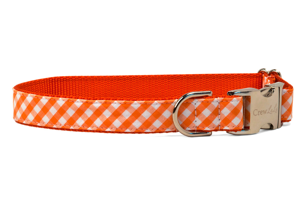 Tennessee Orange Check on Orange Dog Collar - Crew LaLa