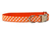 Texas Burnt Orange on Orange Check Bow Tie Dog Collar - Crew LaLa