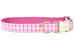 Palmer Pink Gingham Belle Bow Dog Collar
