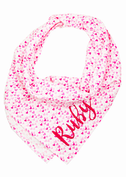 Pink Hearts Dog Bandana - Crew LaLa