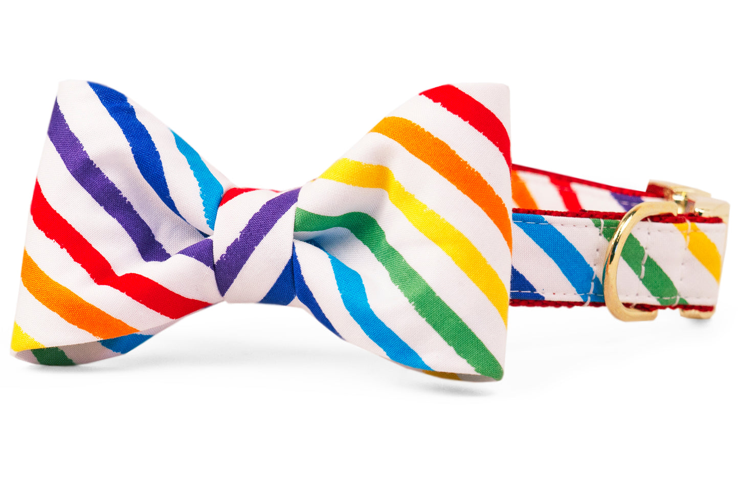 Proud Rainbow Bow Tie Dog Collar - Two Styles! - Crew LaLa