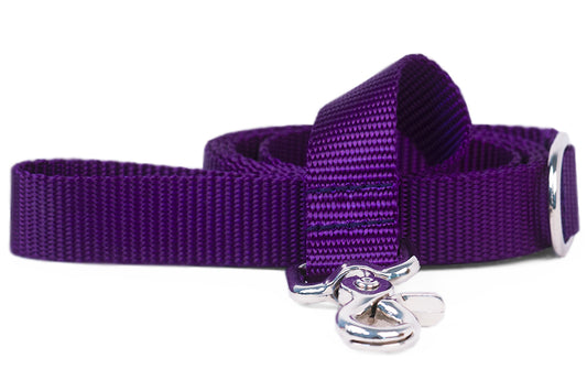 Purple Webbing Leash - Crew LaLa