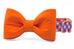 Clemson Orange on Purple Check Bow Tie Dog Collar - Crew LaLa