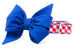 Bills Royal Blue on Red Check Belle Bow Dog Collar - Crew LaLa