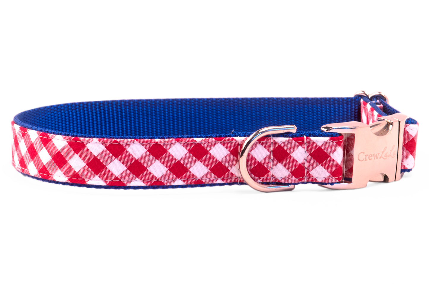 Buffalo Bills Red Check on Royal Blue Dog Collar - Crew LaLa