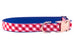 Bills Royal Blue on Red Check Bow Tie Dog Collar - Crew LaLa