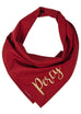 Red Herringbone Dog Bandana