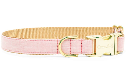 Rose Water Linen Belle Bow™ Dog Collar - Crew LaLa