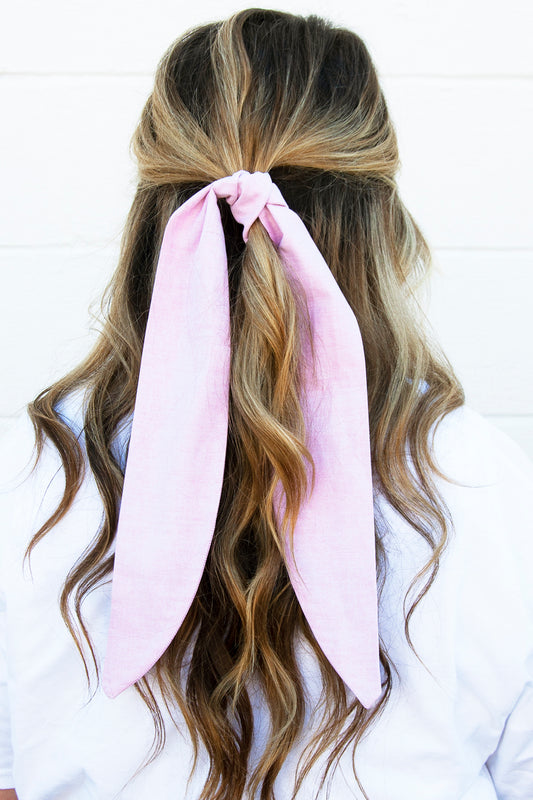 Rose Water Linen Hair Tie - Crew LaLa