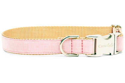 Rose Water Linen Bow Tie Dog Collar - Crew LaLa