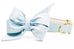 Sky Blue Linen Belle Bow™ Dog Collar - Crew LaLa