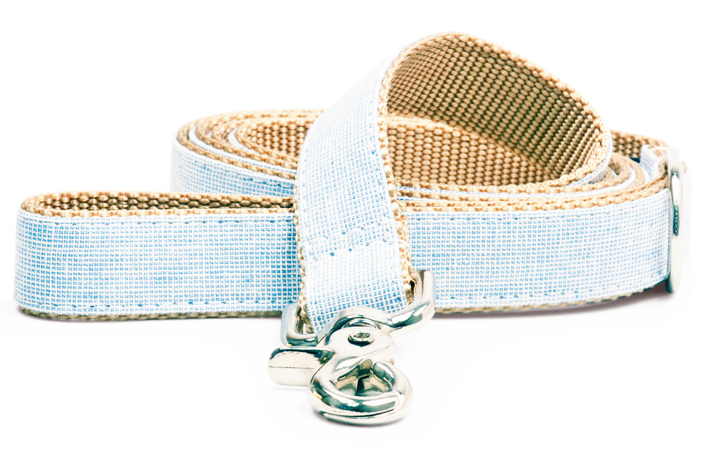 Sky Blue Linen Matching Leash
