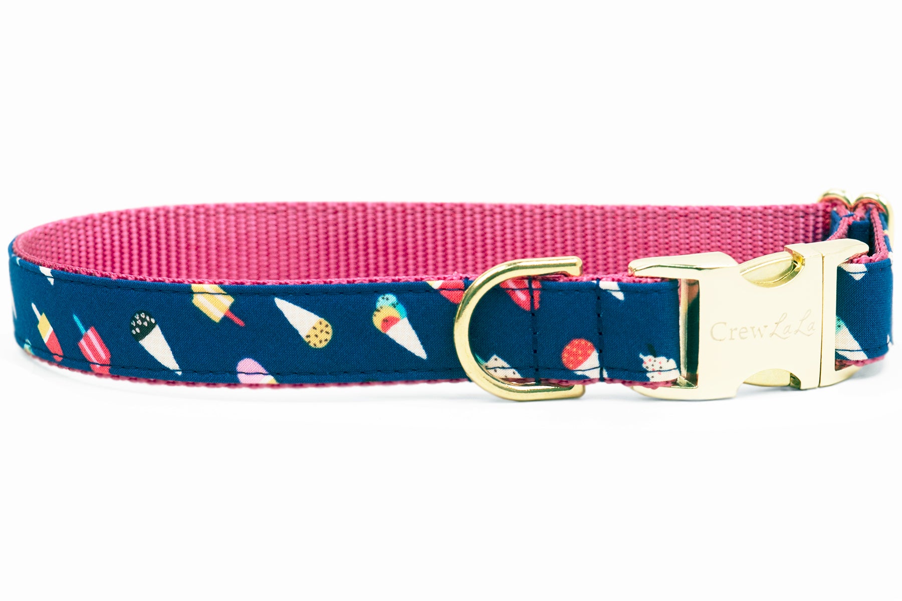Summer Scoops Belle Bow Dog Collar - Crew LaLa