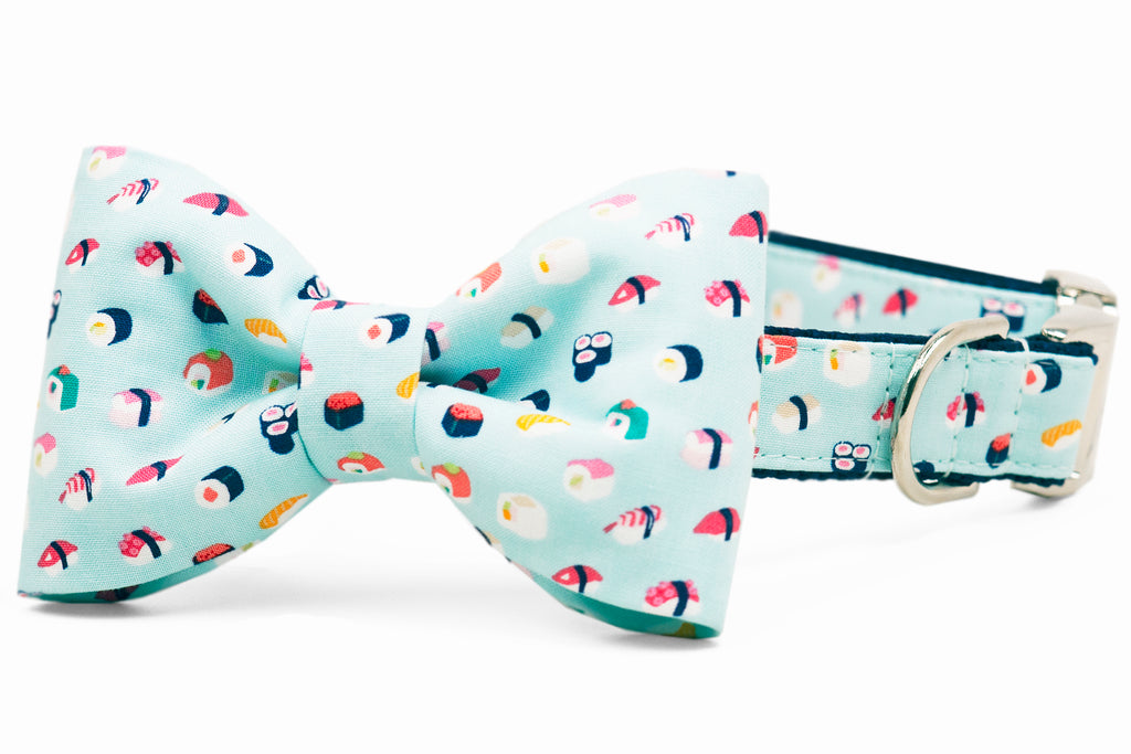 Sushi Delight Bow Tie Dog Collar - Crew LaLa