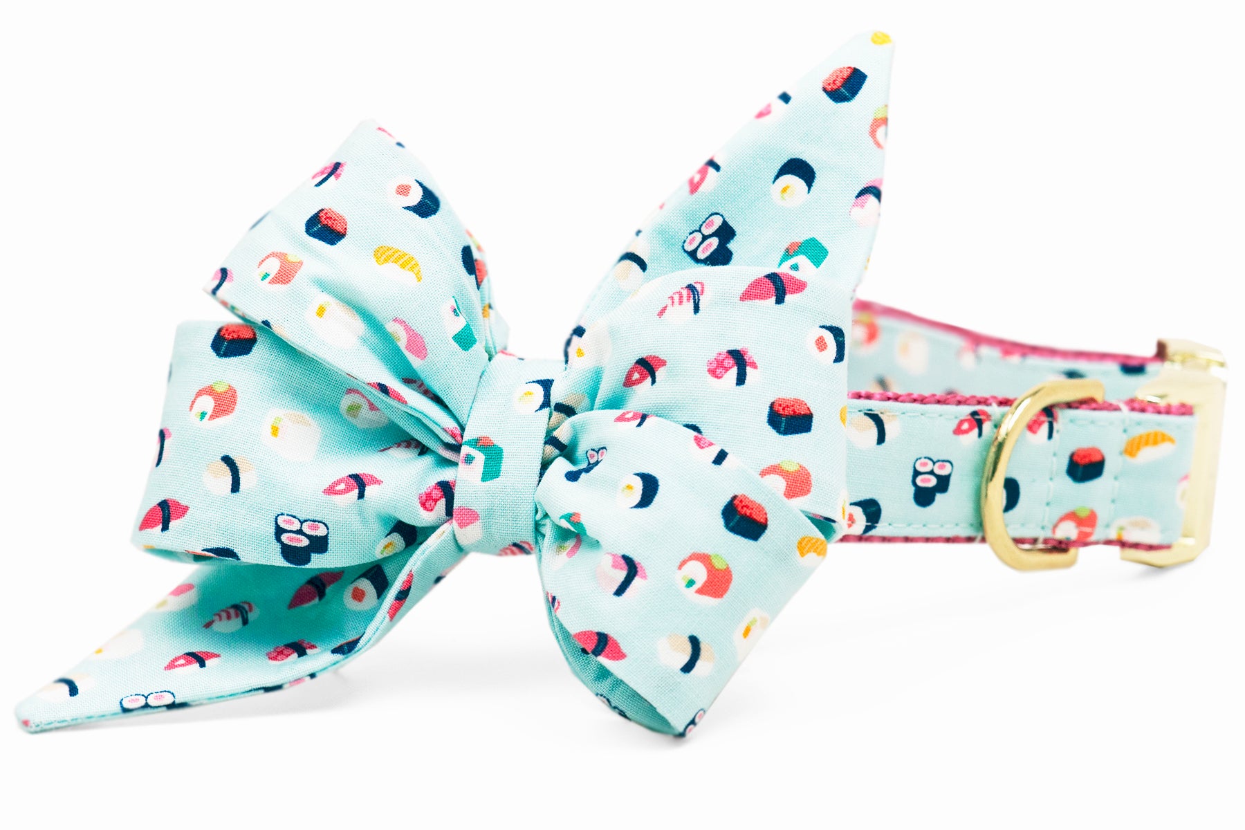 Sushi Delight Belle Bow Dog Collar - Crew LaLa