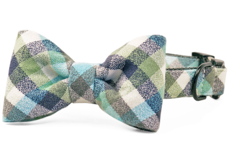 SALE BOW TIE COLLAR - Tucker Flannel - Crew LaLa