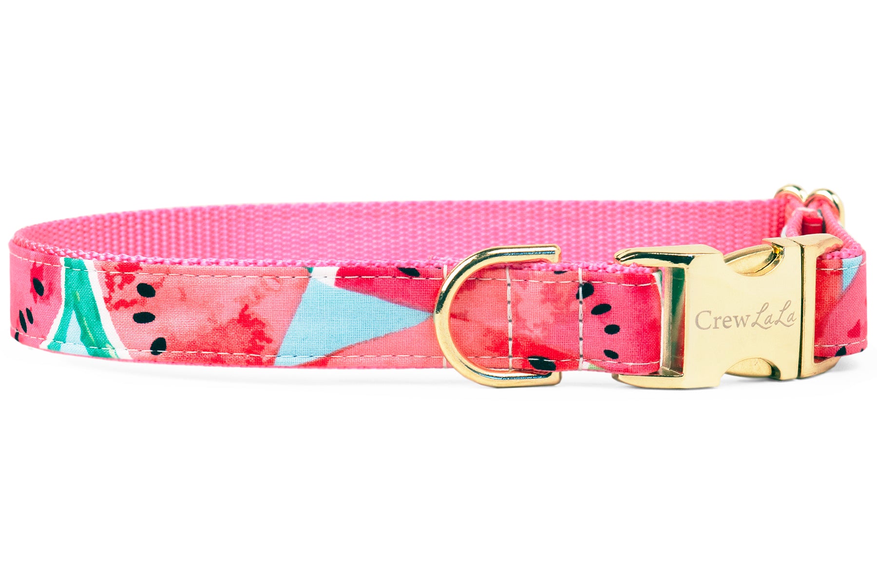 Watercolor Watermelon Belle Bow™ Dog Collar - Crew LaLa
