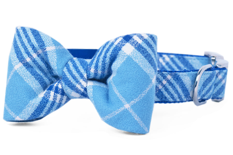 Whistler Flannel Bow Tie Dog Collar