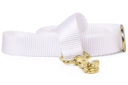 White Webbing Dog Leash