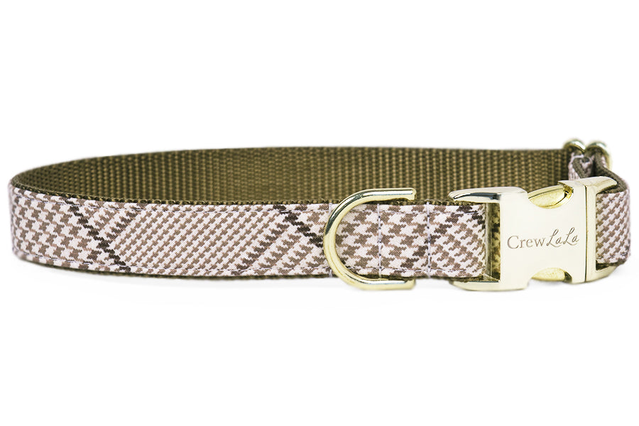 Windsor Plaid Bow Tie Dog Collar - Crew LaLa